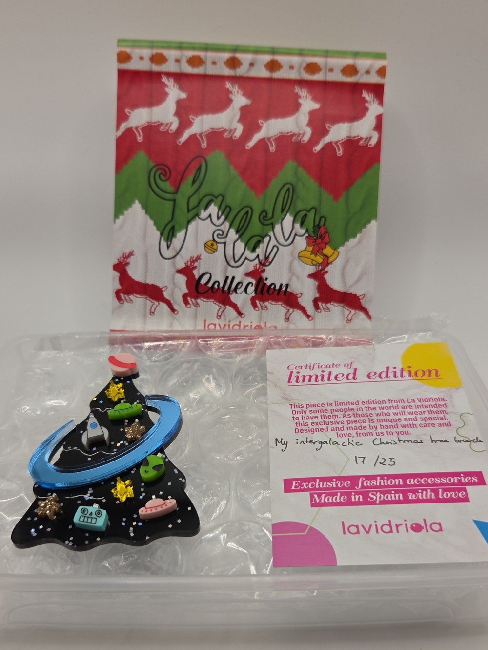 Lavidriola My Intergalactic Christmas Tree Brooch